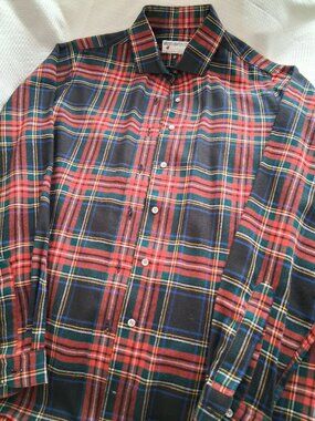 Vintage Viyella Red Tartan Plaid Shirt